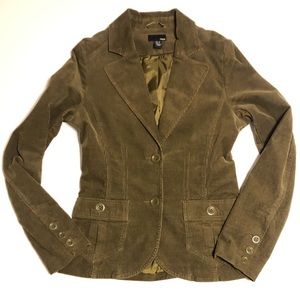 H&M Corduroy Army Green Blazer